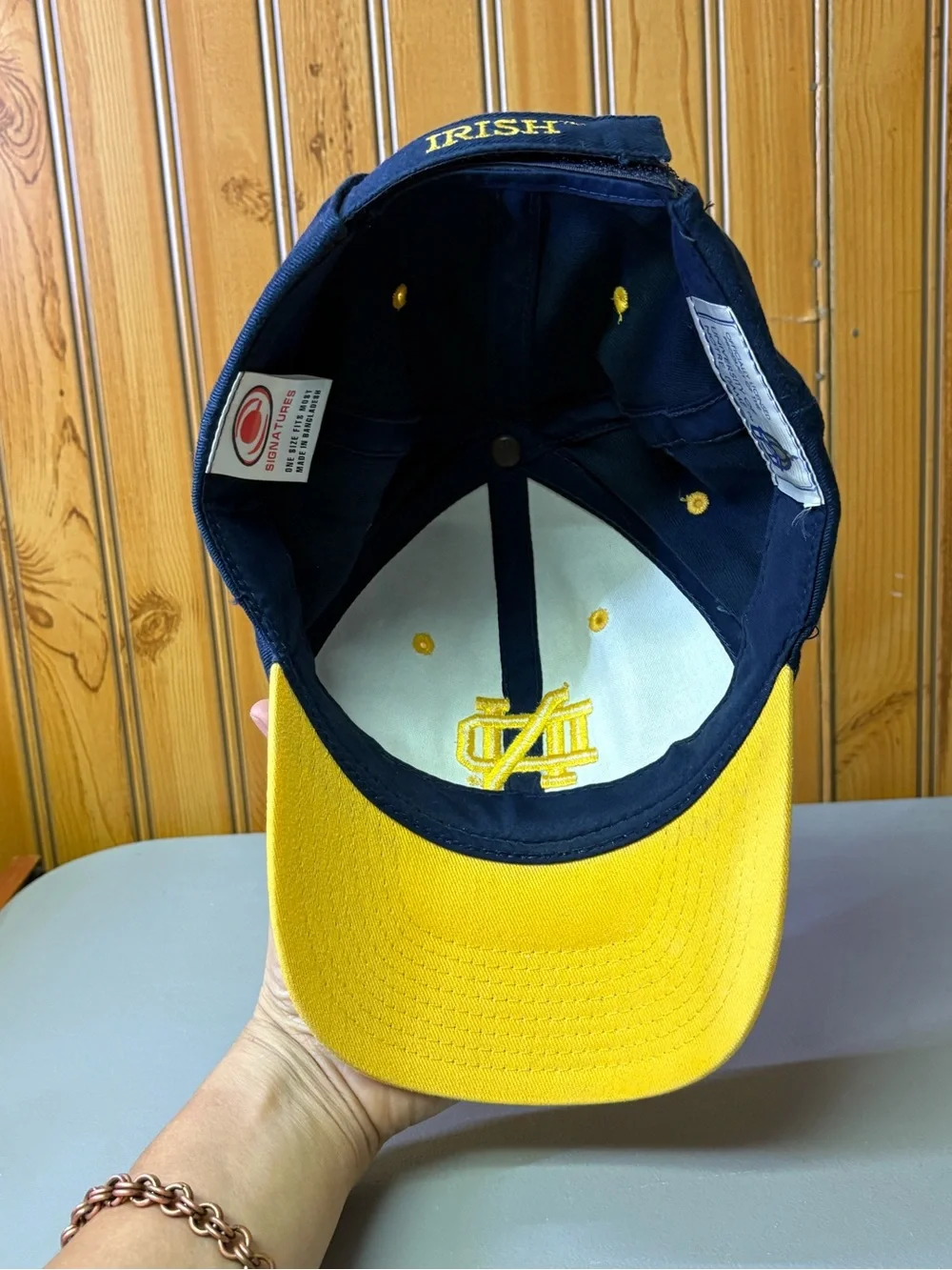 Signature Navy and Gold Irish  Baseball Cap